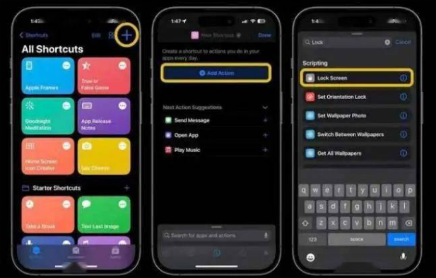 柏乡苹果14锁屏维修店分享iPhone14升级iOS16.4后如何创建锁屏快捷方式 